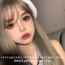 將圖片載入圖庫檢視器 現貨 藍色潮汐🌊🖤💙 AfQueen 藍色 黑色 black blue 14.50mm 年拋 (兩片裝) 🎀可預訂請撳度數選項中最下🎀 ✨$100/3對✨