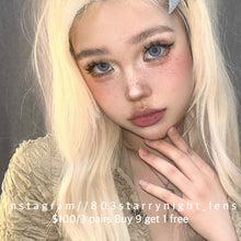 將圖片載入圖庫檢視器 現貨 賽博冰種🩵Clamido 藍色 blue14.20mm 年拋 (兩片裝) 🎀可預訂請撳度數選項中最下🎀 ✨$100/3對✨