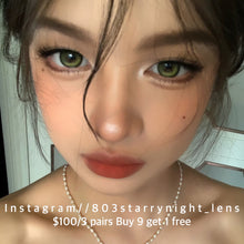 將圖片載入圖庫檢視器 現貨 暗夜森林 ovolook 綠色 green 14.20mm 半年拋 (兩片裝) 🎀可預訂請撳度數選項中最下🎀 ✨$100/3對✨