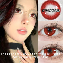 將圖片載入圖庫檢視器 現貨 赤紅連❤️ afqueen 紅色 red 14.50mm 年拋 (兩片裝) 🎀可預訂請撳度數選項中最下🎀 ✨$100/3對✨