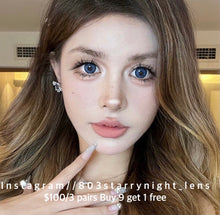 將圖片載入圖庫檢視器 現貨 普魯士牛仔💙 af Queen 藍色Blue 14.50mm 年拋 (兩片裝)🎀可預訂請撳度數選項中最下🎀 ✨$100/3對✨