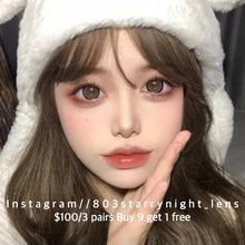 將圖片載入圖庫檢視器 現貨 星野葡萄🍇  af Queen 啡色 黑色 black brown 14.50mm 年拋 (兩片裝)🎀可預訂請撳度數選項中最下🎀 ✨$100/3對✨