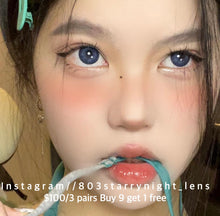 將圖片載入圖庫檢視器 現貨 普魯士牛仔💙 af Queen 藍色Blue 14.50mm 年拋 (兩片裝)🎀可預訂請撳度數選項中最下🎀 ✨$100/3對✨