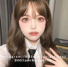 將圖片載入圖庫檢視器 現貨 橘子氣泡水🍊  af Queen 啡色 brown 14.50mm 年拋 (兩片裝) 🎀可預訂請撳度數選項中最下🎀 ✨$100/3對✨