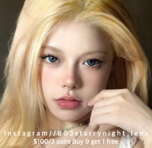 將圖片載入圖庫檢視器 現貨 抹香鯨🐋🩵  xiyou 藍色 BLUE 14.50mm 年拋 (兩片裝)🎀可預訂請撳度數選項中最下🎀 ✨$100/3對✨