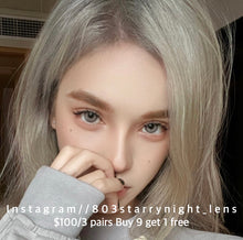 將圖片載入圖庫檢視器 現貨 雲端灰🩶 xiyou灰色 Gray 14.20mm 年拋 (兩片裝)🎀可預訂請撳度數選項中最下🎀 ✨$100/3對✨