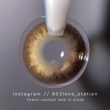 將圖片載入圖庫檢視器 現貨Eyebox 凍檸茶啡綠色 買完不補❗️ 啡色 綠色 Brown Green 14.0mm 年拋(兩片裝)✨$100/3對✨