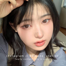 將圖片載入圖庫檢視器 現貨 橙花甜酒 ❗️售完不補 啡色 Brown 14.2mm 年拋(兩片裝)✨$100/3對✨