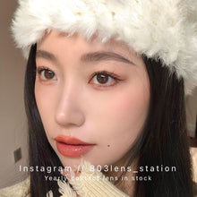 將圖片載入圖庫檢視器 現貨 ovo旺仔粉棕 巧克力色 14.0mm 年拋(兩片裝)🎀可預訂請撳度數選項中最下🎀 ✨$100/3對✨