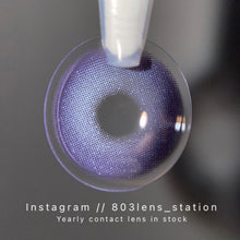 將圖片載入圖庫檢視器 現貨 冰淚光🩵💜  買完不補❗️ Blue 藍色 14.0mm 年拋(兩片裝)✨$100/3對✨