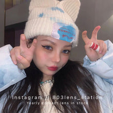 將圖片載入圖庫檢視器 現貨 冰淚光🩵💜  買完不補❗️ Blue 藍色 14.0mm 年拋(兩片裝)✨$100/3對✨