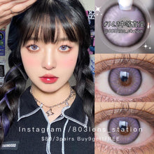 將圖片載入圖庫檢視器 現貨 Lrgood Nini violet 妮妮紫 紫色 Pink 14.2mm 年拋(兩片裝)🎀可預訂請撳度數選項中最下🎀 ✨$100/3對✨