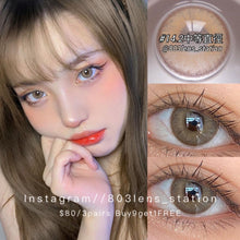 將圖片載入圖庫檢視器 現貨 異國風情🤎 Xiyou brown 啡色 14.2mm 年拋(兩片裝)🎀可預訂請撳度數選項中最下🎀 ✨$100/3對✨