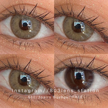 將圖片載入圖庫檢視器 現貨 異國風情🤎 Xiyou brown 啡色 14.2mm 年拋(兩片裝)🎀可預訂請撳度數選項中最下🎀 ✨$100/3對✨