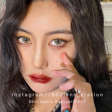 將圖片載入圖庫檢視器 現貨 異國風情🤎 Xiyou brown 啡色 14.2mm 年拋(兩片裝)🎀可預訂請撳度數選項中最下🎀 ✨$100/3對✨