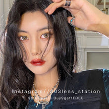 將圖片載入圖庫檢視器 現貨 異國風情🤎 Xiyou brown 啡色 14.2mm 年拋(兩片裝)🎀可預訂請撳度數選項中最下🎀 ✨$100/3對✨