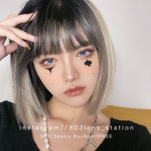 將圖片載入圖庫檢視器 現貨 少女漫淚光 買完不補❗️藍色 Blue 14.5mm 年拋(兩片裝) 🎀可預訂請撳度數選項中最下🎀 ✨$100/3對✨