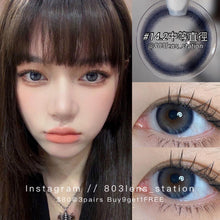 將圖片載入圖庫檢視器 現貨 霧面薄霧  買完不補❗️藍色 灰色 Blue Grey 14.2mm 年拋(兩片裝)✨$100/3對✨
