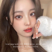 將圖片載入圖庫檢視器 現貨 Ovo 小無辜 啡色 粉紅色 Brown Pink 14.0mm 半年拋(兩片裝) 🎀可預訂請撳度數選項中最下🎀 ✨$100/3對✨