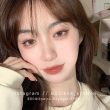 將圖片載入圖庫檢視器 現貨 Ovo 小無辜 啡色 粉紅色 Brown Pink 14.0mm 半年拋(兩片裝) 🎀可預訂請撳度數選項中最下🎀 ✨$100/3對✨