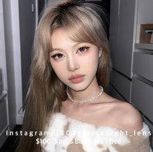 將圖片載入圖庫檢視器 現貨 煉乳咖啡🤎🩶Af Queen啡色 灰色 Brown gray14.50mm 年拋 (兩片裝)🎀可預訂請撳度數選項中最下🎀 ✨$100/3對✨