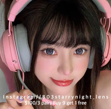 將圖片載入圖庫檢視器 現貨 波斯菊紫💜  xiyou 紫色 purple 4.50mm 年拋 (兩片裝)🎀可預訂請撳度數選項中最下🎀 ✨$100/3對✨