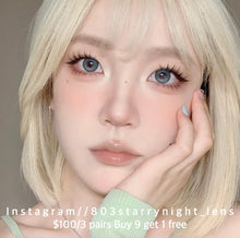 將圖片載入圖庫檢視器 現貨 亞裔甜心藍 af queen 藍色 Blue14.50mm 年拋 (兩片裝)🎀可預訂請撳度數選項中最下🎀 ✨$100/3對✨