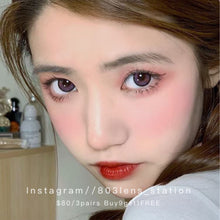 將圖片載入圖庫檢視器 現貨 大圓環紫 Pink purple 粉紅色 紫色 14.5mm 年拋(兩片裝)🎀可預訂請撳度數選項中最下🎀 ✨$100/3對✨