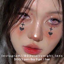 將圖片載入圖庫檢視器 現貨 少女漫淚光粉  Prenta 粉紅色 pink 14.50mm 年拋 (兩片裝) 🎀可預訂請撳度數選項中最下🎀 ✨$100/3對✨