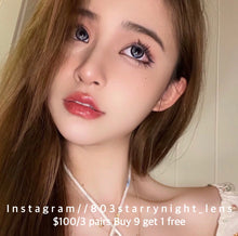 將圖片載入圖庫檢視器 現貨 波斯菊紫💜  xiyou 紫色 purple 4.50mm 年拋 (兩片裝)🎀可預訂請撳度數選項中最下🎀 ✨$100/3對✨