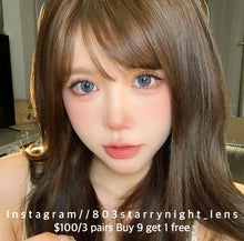 將圖片載入圖庫檢視器 現貨 亞裔甜心藍 af queen 藍色 Blue14.50mm 年拋 (兩片裝)🎀可預訂請撳度數選項中最下🎀 ✨$100/3對✨