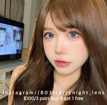 將圖片載入圖庫檢視器 現貨 亞裔甜心藍 af queen 藍色 Blue14.50mm 年拋 (兩片裝)🎀可預訂請撳度數選項中最下🎀 ✨$100/3對✨