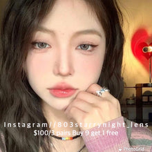 將圖片載入圖庫檢視器 現貨 黑水瑪瑙🖤🔮 af 灰色 gray 14.20mm 年拋 (兩片裝)🎀可預訂請撳度數選項中最下🎀 ✨$100/3對✨