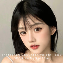 將圖片載入圖庫檢視器 現貨  椰奶球棕🤎 thestarlens 啡色 brown 14.50mm 半年拋 (兩片裝) 🎀可預訂請撳度數選項中最下🎀 ✨$100/3對✨
