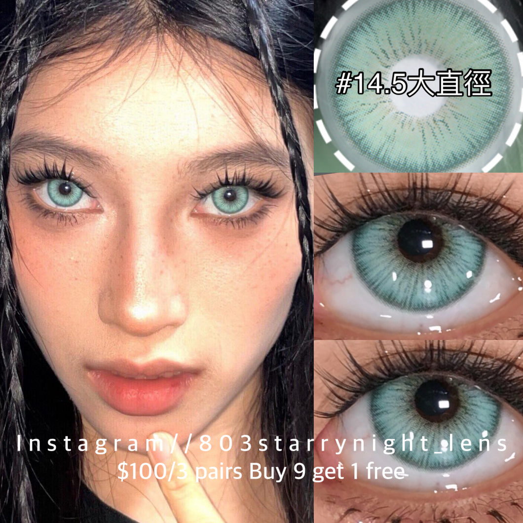 新品預訂✨  野蠻生長綠💚 af 綠色 green 14.5mm 年拋（兩片裝）🎀可預訂請撳度數選項中最下🎀 ✨$100/3對✨