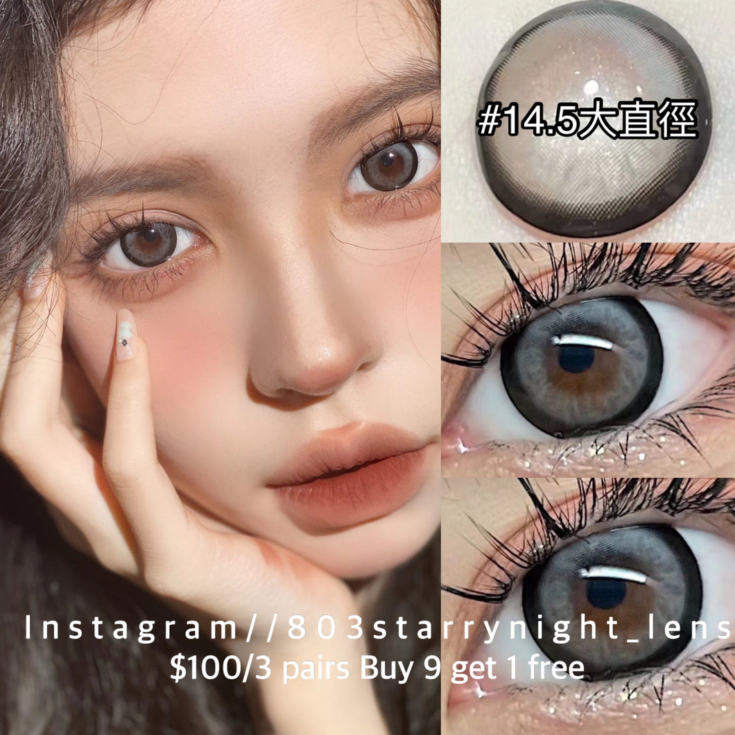 現貨 反叛黑灰￼🩶 clamido 灰色 gray 14.50mm 年拋 (兩片裝) 🎀可預訂請撳度數選項中最下🎀