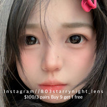 將圖片載入圖庫檢視器 新品預訂✨  夏日螢光黑🖤 Af 黑色 black 14.50mm 半年拋 (兩片裝) 🎀可預訂請撳度數選項中最下🎀 ✨$100/3對✨
