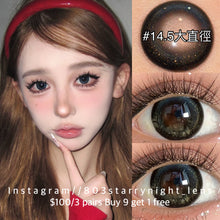 將圖片載入圖庫檢視器 現貨 心碎小貓 🖤 Tina黑色 black  14.50mm 半年拋 (兩片裝) 🎀可預訂請撳度數選項中最下🎀 ✨$100/3對✨
