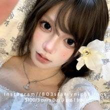 將圖片載入圖庫檢視器 現貨 心碎小貓 🖤 Tina黑色 black  14.50mm 半年拋 (兩片裝) 🎀可預訂請撳度數選項中最下🎀 ✨$100/3對✨
