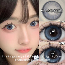 將圖片載入圖庫檢視器 現貨 冰沙星芒藍💙🍧 Ovo 藍色 blue 14.20mm 半年拋 (兩片裝) 🎀可預訂請撳度數選項中最下🎀 ✨$100/3對✨
