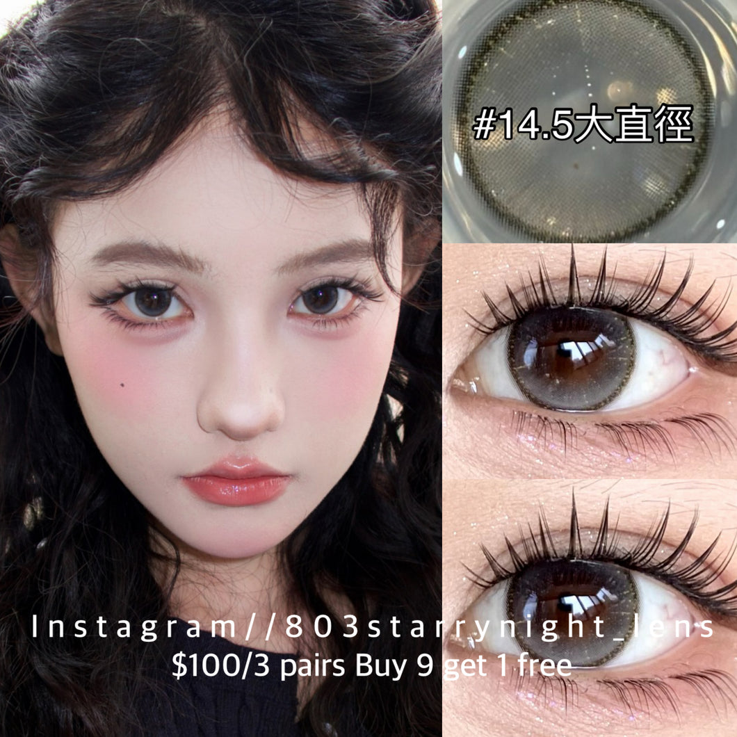 新品預訂✨ 魔法許願池🩶 thestarlens 灰色 gray 14.50mm￼ 半年拋 (兩片裝) 🎀可預訂請撳度數選項中最下🎀 ✨$100/3對✨