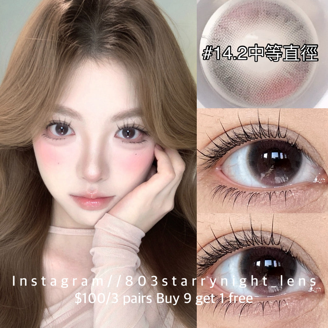 新品預訂✨ 粉色城堡🏰  thestarlens 粉紅色 黑色 pink black 14.20mm 半年拋 (兩片裝) 🎀可預訂請撳度數選項中最下🎀 ✨$100/3對✨