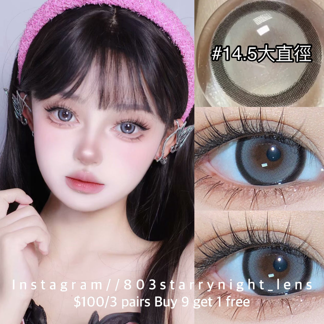 現貨 月光小貓🐱🩶 af queen 灰色 gray 14.50mm 年拋 (兩片裝) 🎀可預訂請撳度數選項中最下🎀