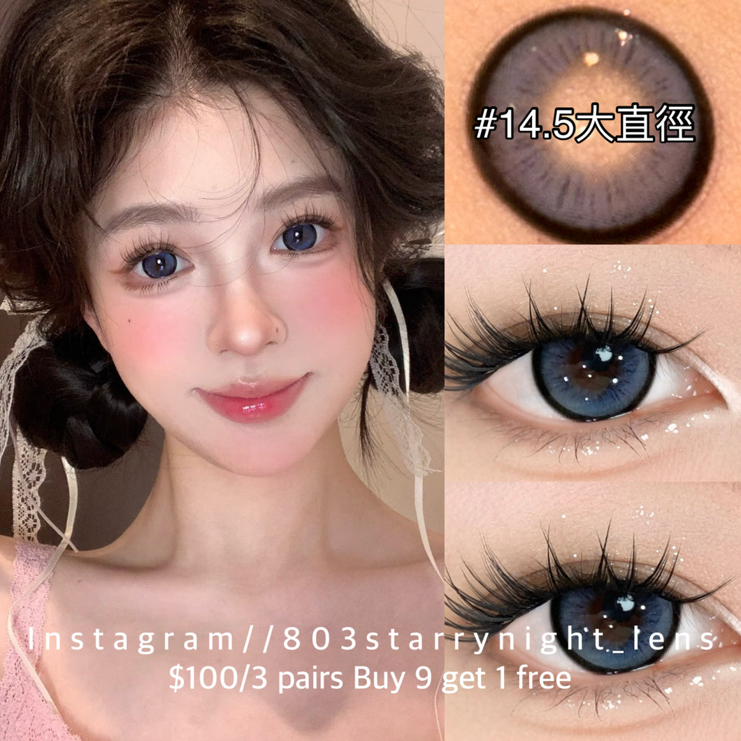 新品預訂✨ 蔚藍之境💙 thestarlens 藍色 blue 14.50mm 半年拋 (兩片裝) 🎀可預訂請撳度數選項中最下🎀 ✨$100/3對✨