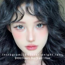 將圖片載入圖庫檢視器 現貨 冰糖眼淚🩶 The starlens 灰色 gray 14.50mm 年拋 (兩片裝) 🎀可預訂請撳度數選項中最下🎀 ✨$100/3對✨
