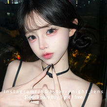 將圖片載入圖庫檢視器 現貨 大眼崽崽🩶 Tina 14.50mm 黑色 灰色 gray Black  半年拋（兩片裝）🎀可預訂請撳度數選項中最下🎀
