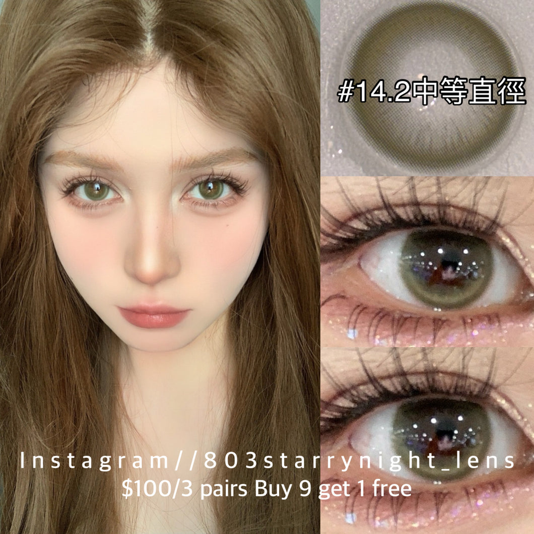 新品預訂✨  酸甜青檸🍋‍🟩 thestarlens 綠色 green 14.20mm 半年拋 (兩片裝) 🎀可預訂請撳度數選項中最下🎀 ✨$100/3對✨