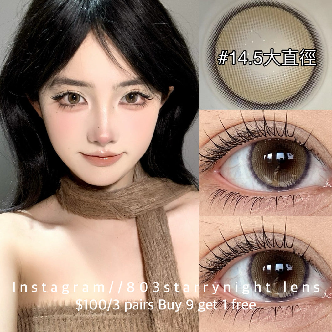 現貨 檸檬海灘🏖️ thestarlens 啡色 brown 14.50mm 半年拋 (兩片裝) 🎀可預訂請撳度數選項中最下🎀 ✨$100/3對✨