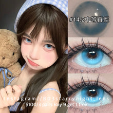 將圖片載入圖庫檢視器 新品預訂✨  反光燈藍🩵 thestarlens 藍色 Blue 14.20mm 半年拋 (兩片裝) 🎀可預訂請撳度數選項中最下🎀 ✨$100/3對✨
