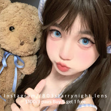 將圖片載入圖庫檢視器 新品預訂✨  反光燈藍🩵 thestarlens 藍色 Blue 14.20mm 半年拋 (兩片裝) 🎀可預訂請撳度數選項中最下🎀 ✨$100/3對✨
